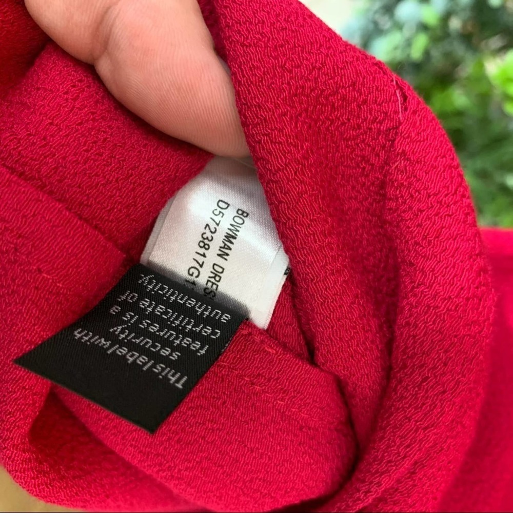 Diane Von Furstenberg Bowman One Shoulder Red Cocktail Dress Size 2 DVF Wedding - Picture 12 of 15